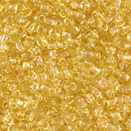 Glas rocailles kralen 11/0 (2mm) Transparent golden yellow